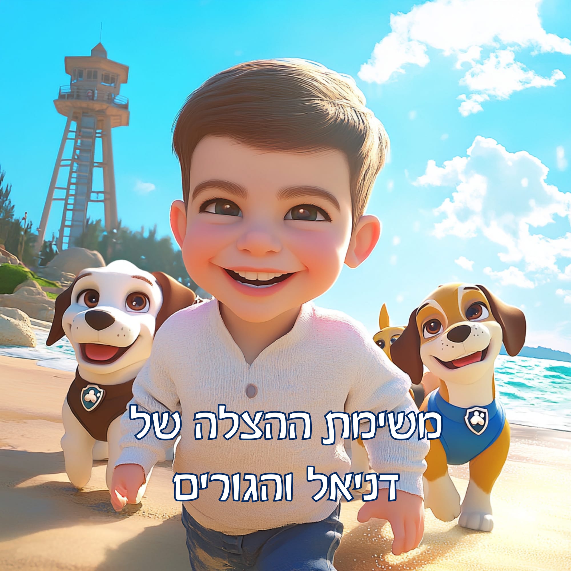 ספר ילדים מותאם אישית בנושא הצלת גורים